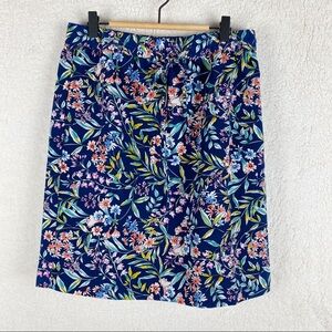 Talbots petite Mini Skirt Elastic Waist and tie 8P